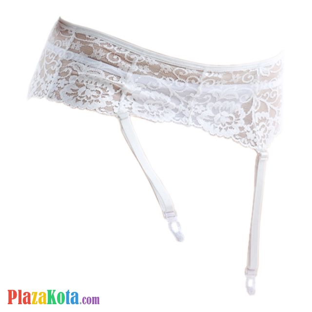 G014 - Garter Belt Putih Pengait 3 Baris Tali 4 - Photo 1