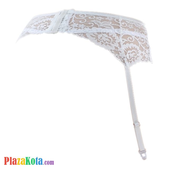 G014 - Garter Belt Stocking Putih Pengait 3 Baris Tali 4 - Photo 2