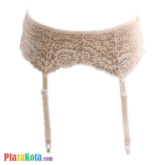 G016 - Garter Belt Krem Pengait 3 Baris Tali 4 - Photo 1