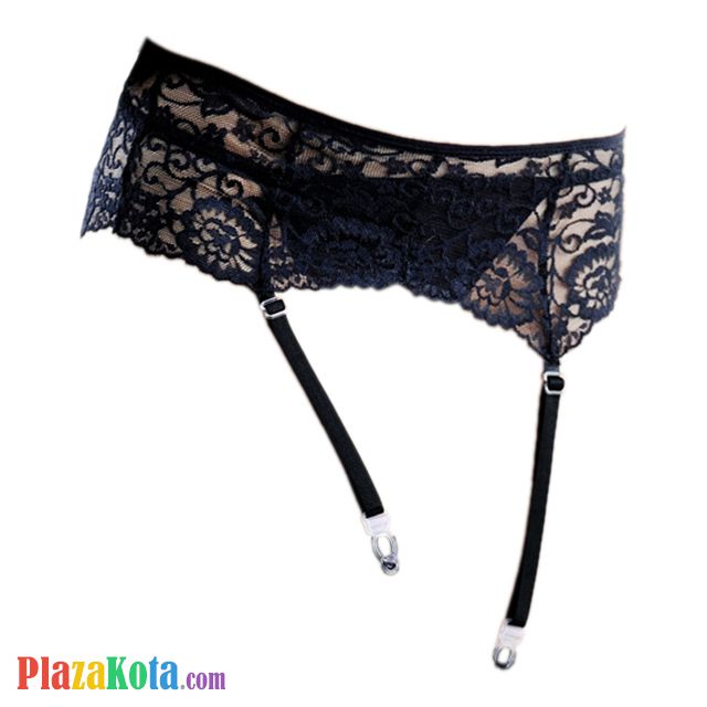 G017 - Garter Belt Hitam Pengait 3 Baris Tali 4 - Photo 1