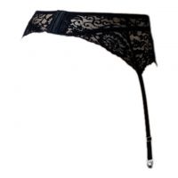 G017 - Garter Belt Stocking Hitam Pengait 3 Baris Tali 4 - 2