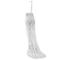 L0730 - Baju Tidur Lingerie Long Gown Gaun Panjang Maxi Dress Putih Transparan - 2
