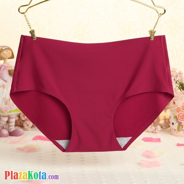 P252 - Celana Dalam Panties Hipster Seamless Marun - Photo 1