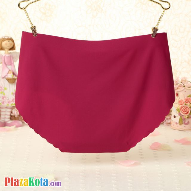 P267 - Celana Dalam Panties Hipster Seamless Marun Gelombang Mini - Photo 2