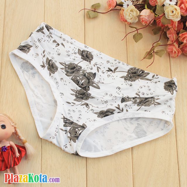 P274 - Celana Dalam Panties Hipster Bunga Abu-Abu - Photo 1