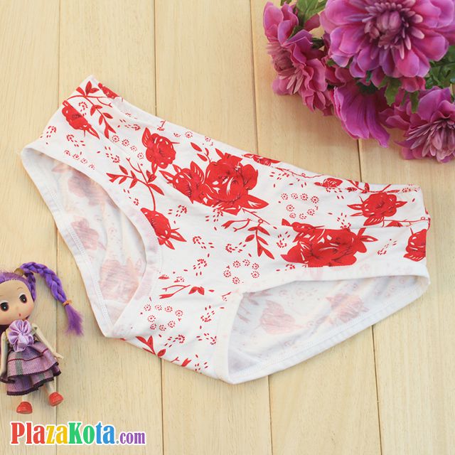 P275 - Celana Dalam Panties Hipster Bunga Merah - Photo 1