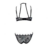 B218 - Bra Set Underwire Kawat Hitam Transparan Celana Dalam - Thumbnail 2