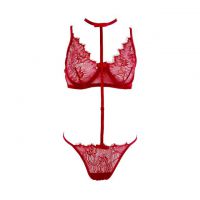 B232 - Bra Set Underwire Kawat Merah Transparan Celana Dalam