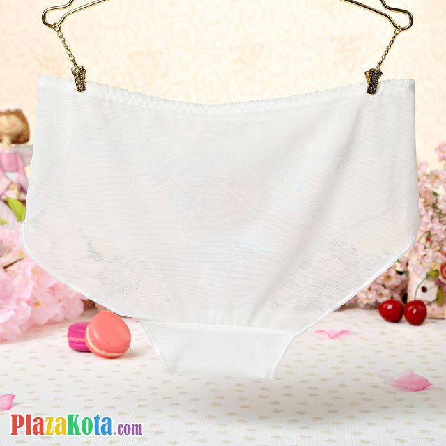 P281 - Celana Dalam Panties Hipster Putih Transparan Bordir Bunga - Photo 2