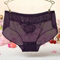 P283 - Celana Dalam Panties Hipster Ungu Transparan Bordir Bunga - Thumbnail 2