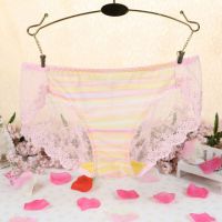 P288 - Celana Dalam Panties Hipster Pink Transparan, Kotak-Kotak