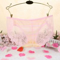 P288 - Celana Dalam Panties Hipster Pink Transparan Kotak-Kotak - Thumbnail 2