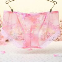 P305 - Celana Dalam Panties Hipster Pink Transparan Bordir Bunga - Thumbnail 2