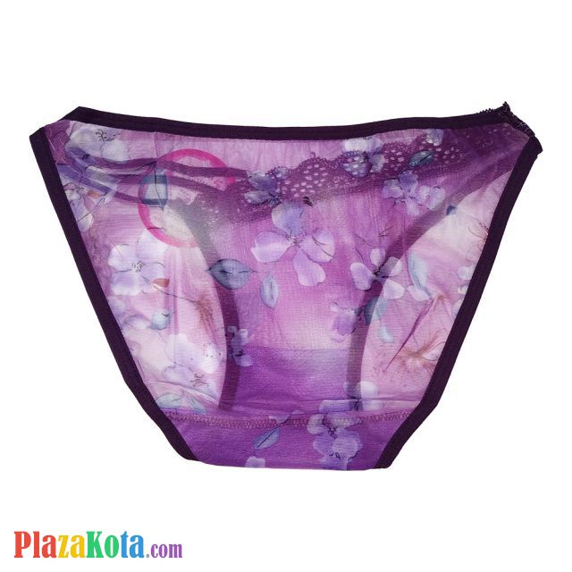 P316 - Celana Dalam Panties Thong Ungu Transparan Tali 3 - Photo 2