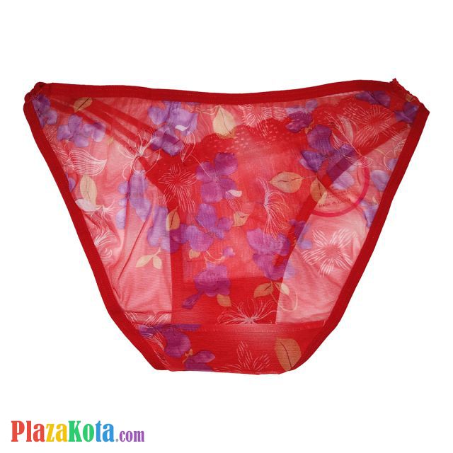 P317 - Celana Dalam Panties Thong Merah Transparan, Tali 3 - Photo 2