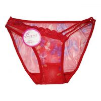 P317 - Celana Dalam Panties Thong Merah Transparan Tali 3
