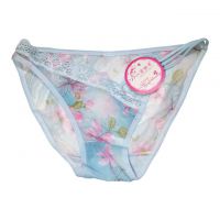 P318 - Celana Dalam Panties Thong Biru Transparan, Tali 3