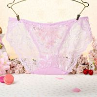 P343 - Celana Dalam Panties Thong Pink Transparan Bordir Bunga - Thumbnail 2