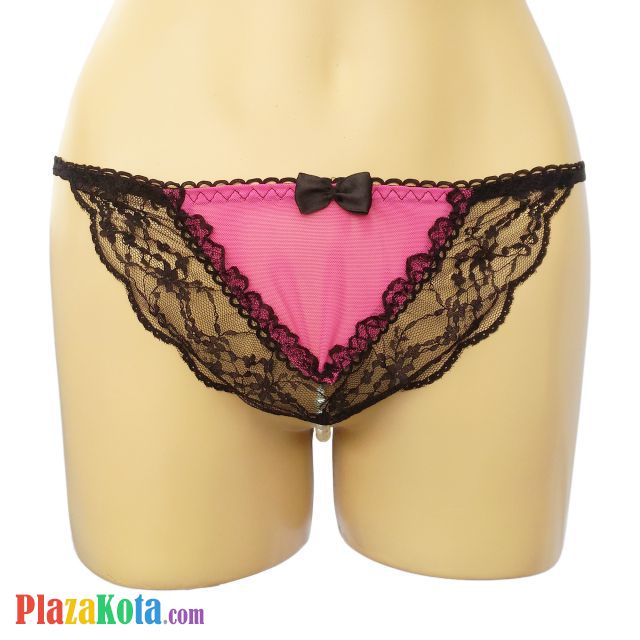 GS190 - Celana Dalam G-String Mutiara Magenta Transparan - Photo 1