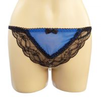 GS195 - Celana Dalam G-String Mutiara Biru Transparan