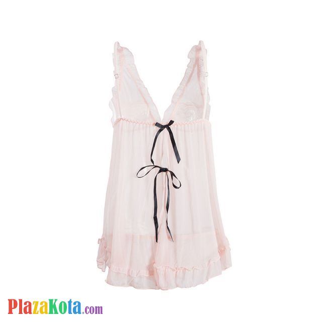 L0852 - Lingerie Babydoll Pink Transparan - Photo 2 L0852 - Lingerie Babydoll Pink Transparan - Photo 2