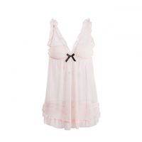 L0852 - Lingerie Babydoll Pink Transparan