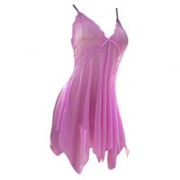 L0865 - Lingerie Babydoll Pink Transparan