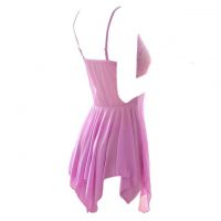 L0865 - Baju Tidur Lingerie Babydoll Mini Dress Pink Transparan - Thumbnail 2