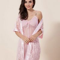 L0930 - Baju Tidur Dinas Malam Wanita Lingerie Kimono Jubah Seksi Pink Transparan Lengan Pendek Ikat Pinggang Baju Dalam - Thumbnail 2 L0930 - Baju Tidur Dinas Malam Wanita Lingerie Kimono Jubah Seksi Pink Transparan Lengan Pendek Ikat Pinggang Baju Dalam - Thumbnail 2