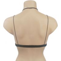 BH065 - Bra Demi Hitam Tali Halterneck Cup Busa - Thumbnail 2