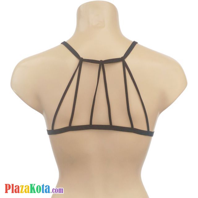 BH077 - Bra Demi Halterneck Hitam Cup Busa - Photo 2