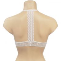 BH080 - Bra Demi Halterneck Putih Cup Busa Renda Tali Geser - Thumbnail 2