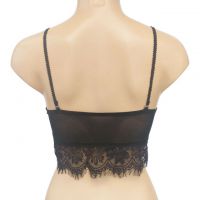 BH089 - Bra T-Shirt Hitam Cup Busa Renda Tali Geser Strapless - Thumbnail 2