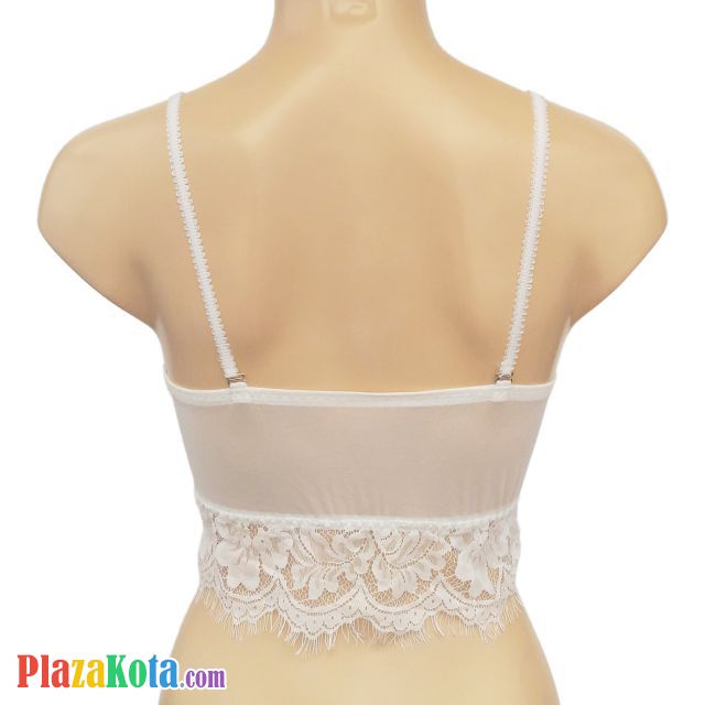 BH090 - Bra T-Shirt Putih Cup Busa Renda Tali Geser Strapless - Photo 2