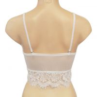 BH090 - Bra T-Shirt Putih Cup Busa Renda Tali Geser Strapless - Thumbnail 2