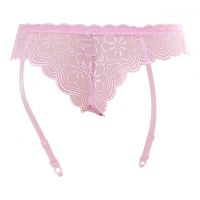 G027 - Garter Belt Panties Hipster Pink Transparan, Pita, Tali 4 - Thumbnail 2