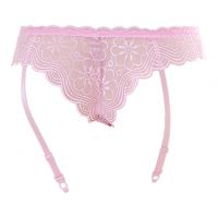 G027 - Garter Belt Panties Hipster Pink Transparan Pita Tali 4 - Thumbnail 2