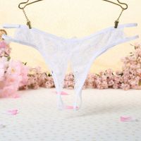 P352 - Celana Dalam Panties Thong Putih Transparan Crotchless - Thumbnail 2