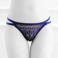 P377 - Celana Dalam Panties Thong Biru Lubang-Lubang Bunga - Thumbnail 2