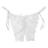P389 - Celana Dalam Panties Thong Putih Transparan, Ikat Samping, Crotchless - Thumbnail 2