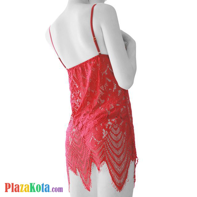 L0951 - Baju Tidur Dinas Malam Wanita Lingerie Mini Dress Gaun Pendek Seksi Merah Transparan - Photo 2 L0951 - Baju Tidur Dinas Malam Wanita Lingerie Mini Dress Gaun Pendek Seksi Merah Transparan - Photo 2