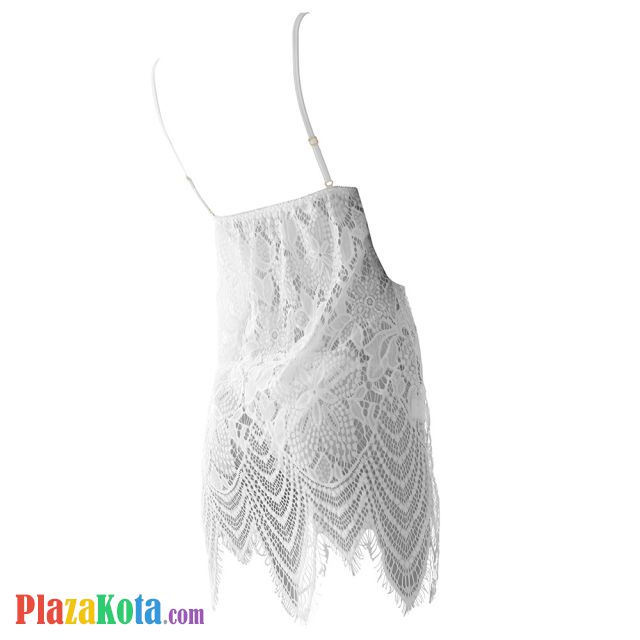 L0952 - Lingerie Nightgown Putih Transparan - Photo 2