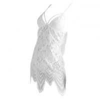 L0952 - Lingerie Nightgown Putih Transparan - Thumbnail 1
