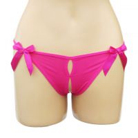 GS221 - Celana Dalam G-String Wanita Magenta, Crotchless, Pita 3