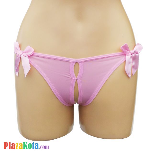 GS223 - Celana Dalam G-String Wanita Pink Crotchless Pita 3 - Photo 1