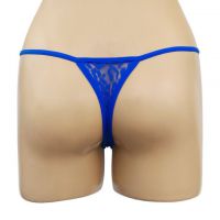 GS230 - Celana Dalam G-String Wanita Biru Bunga-Bunga - Thumbnail 2