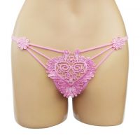 GS234 - Celana Dalam G-String Wanita Pink Bunga Tali 3