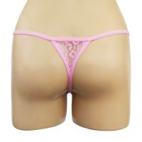 GS234 - Celana Dalam G-String Wanita Pink Bunga Tali 3 - 2