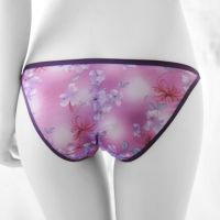 P396 - Celana Dalam Panties Thong Ungu Transparan Kupu-Kupu - Thumbnail 2