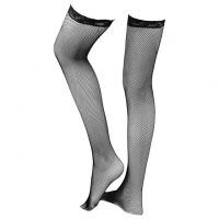 S001 - Stocking Overknee Fishnet Hitam - 2